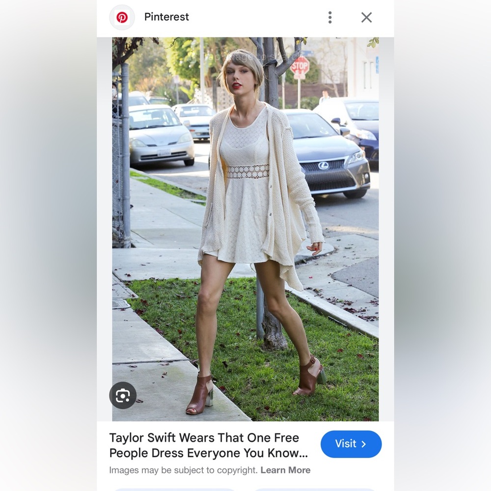 Lacy White Free People Dress (as seen on Taylor Swift!)